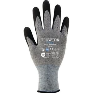 TECWERK Handschuhe - Gr?ÿe 8 grau/schwarz – Bild 1