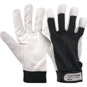 TECWERK Handschuhe - Gr?ÿe 8 schwarz/naturfarben – Bild 1