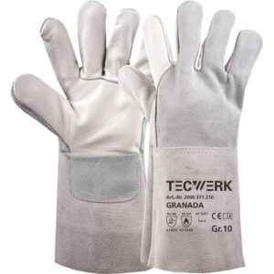 TECWERK Schweiÿerhandschuhe - Gr?ÿe 10 grau EN 388, EN 407, EN 12477 – Bild 1