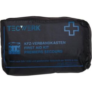 TECWERK KFZ Verbandtasche - B150xH70xT240ca.mm schwarz – Bild 1
