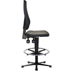 TECWERK Arbeitsdrehstuhl - Bodengleiter + Fuÿring Integralschaum schwarz – Bild 1