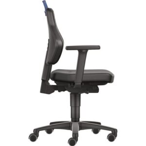 TECWERK Arbeitsdrehstuhl - Rollen Kunstleder schwarz – Bild 3