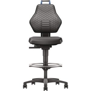 TECWERK Arbeitsdrehstuhl - Rollen + Fuÿring Kunstleder schwarz – Bild 1