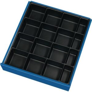 TECWERK Schubladenunterteilungsmaterial - Front 60-90 mm Kleinteileeinsatz 16 Mulden – Bild 1