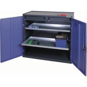 TECWERK Werkzeug-/Beistellschrank - H1000xB1000xT500 mm 2Schubl.,2Bd. – Bild 1