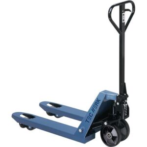 TECWERK Gabelhubwagen - Gabel-L. 800 mm Trgf. 2500 kg Stahl taubenblau PUR/PA – Bild 1