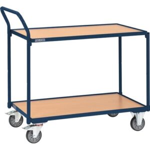 TECWERK Tischwagen - 2 Ladefl?chen L1000xB600mm saphirblau, RAL 5003 Trgf.300 kg – Bild 1
