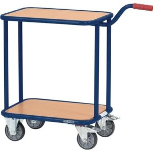 TECWERK Griffroller - L600xB450mm 2 Holzwerkstoffplattformen saphirblau, RAL 5003 – Bild 1