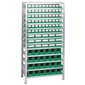 TECWERK Steckregal - H2000xB1000xT400mm Grundregal 14 Stahlb?den – Bild 1