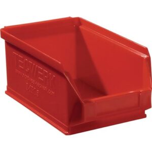 TECWERK Sichtlagerkasten - L160/140xB100xH75mm PE rot – Bild 1