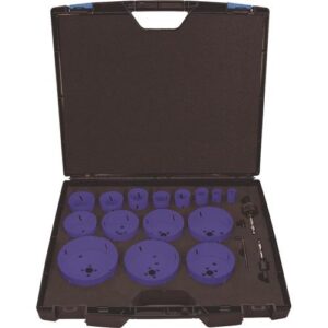 TECWERK Lochs?gen-Satz - 17-teilig 19-114 mm Schnitttiefe 38 mm HSS-Co8 – Bild 1