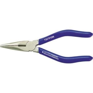 TECWERK Flachrundzange - L?nge 160 mm flach-rund gerade poliert Kunststoffberzug – Bild 1