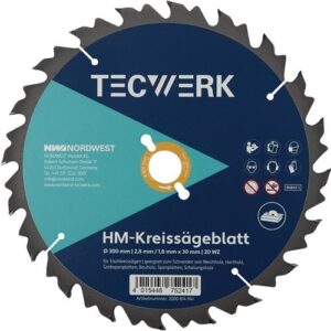 TECWERK Tischkreiss?geblatt - Auÿen- 700 mm Z?hnezahl 42 WZ Bohrung 30 mm Schnittbreite 4,2 mm – Bild 1