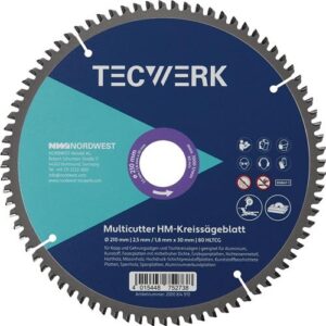 TECWERK Tisch-/Kappkreiss?geblatt - Auÿen- 216 mm Z?hnezahl 80 HLTCG Bohrung 30 mm Schnittbreite 2,5 mm – Bild 1