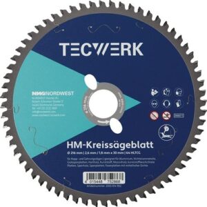TECWERK Kappkreiss?geblatt - Auÿen- 216 mm Z?hnezahl 64 HLTCG Bohrung 30 mm Schnittbreite 2,6 mm – Bild 1