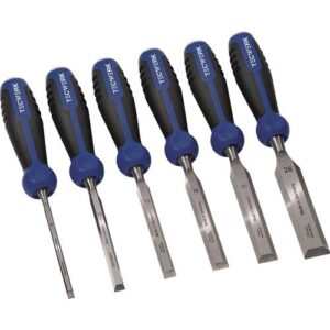 TECWERK Stechbeitel-Satz - 6,10,12,16,20,26 mm 2-Komponentenheft mit Schlagknopf – Bild 1