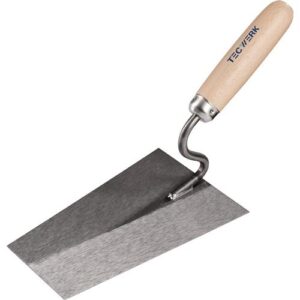 TECWERK Maurerkelle - L?nge 180 mm Breite 125 mm mit Buchenholzheft, S-Hals – Bild 1