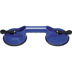 TECWERK Saugheber - Tragf?higkeit 80 kg Kopf- 118 mm 2 K?pfe ABS Kunststoff – Bild 1