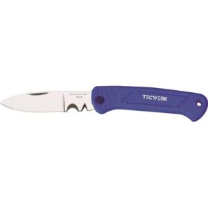 TECWERK Kabel-/Elektrikermesser - L?nge 190 mm Klingenl?nge 80 mm 1-teilig, klappbar – Bild 1