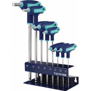 TECWERK Stiftschlssel-Satz - 8-teilig SW 2-10 Quergriff, Kugelkopf, Seitenabtrieb – Bild 1