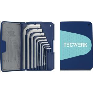 TECWERK Winkelschraubendreher-Satz - 9-teilig Klappkassette SW 1,5 - 10 mm – Bild 1