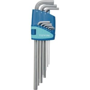 TECWERK Sechskantwinkelschraubendreher-Satz - 9-teilig Kunststoffhalter SW 1,5 - 10 mm – Bild 1