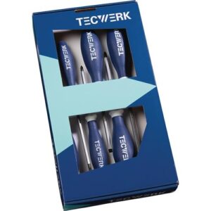 TECWERK Schraubendreher-Satz - 6-teilig Schlitz / PH 3-Komponentengriff – Bild 1