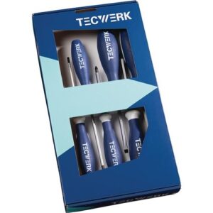 TECWERK Schraubendreher-Satz - 6-teilig Schlitz / PZD 3-Komponentengriff – Bild 1