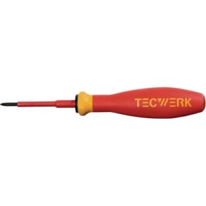 TECWERK Schraubendreher - Gr?ÿe PH 1 Klingenl?nge 80 mm VDE isoliert – Bild 1