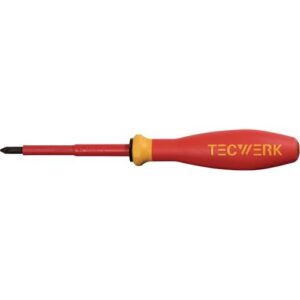 TECWERK Schraubendreher - Gr?ÿe PZD 1 Klingenl?nge 80 mm VDE isoliert – Bild 1