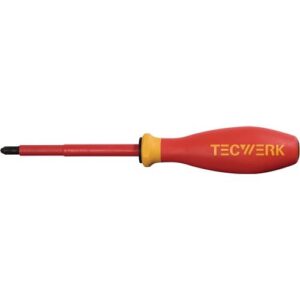 TECWERK Schraubendreher - Gr?ÿe PZD 2 Klingenl?nge 100 mm VDE isoliert – Bild 1