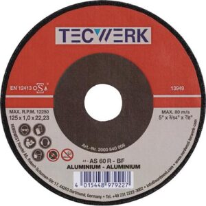 TECWERK Trennscheibe ALU - D125x1mm gerade Aluminium – Bild 1