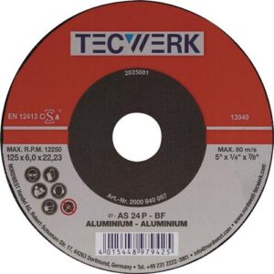TECWERK Schruppscheibe - D125xS6mm gekr?pft Aluminium – Bild 1