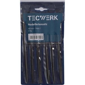 TECWERK Nadelfeilen-Satz - L?nge 160 mm Hieb 2 6-teilig – Bild 1