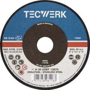 TECWERK Trennscheibe - D125x1mm gerade Keramikkorn – Bild 1