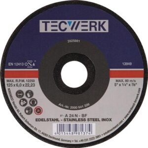 TECWERK Schruppscheibe - D125xS6mm gekr?pft INOX – Bild 1