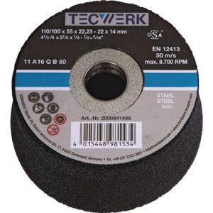 TECWERK Schleiftopf - 110/100 mm Stahl und Stahlguss 16 – Bild 1