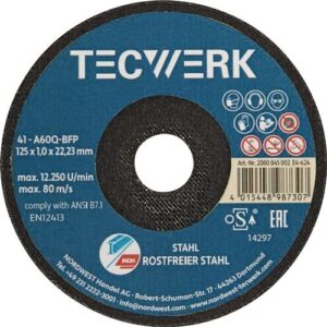 TECWERK Premium-Trennscheibe 2in1 - D125x1mm gerade INOX/Stahl – Bild 1