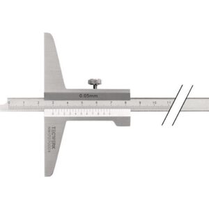 TECWERK Tiefenmessschieber - 200 mm gerade Messschiene 10 x 4,5 mm – Bild 1