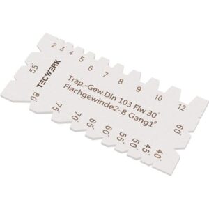 TECWERK Dreh-/Gewindestahllehre - Trapez-, Whitworth- und Metrischgewinde – Bild 1