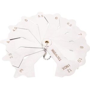 TECWERK Schweiÿnahtf?cherlehre - Messbereich 3-12 mm mit 12 Blatt – Bild 1