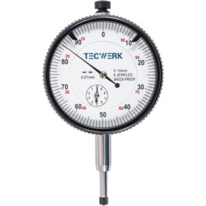 TECWERK Messuhr - 10 mm Ablesung 0,01 mm mit Stoÿschutz – Bild 1