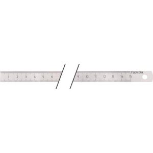 TECWERK Stahlmaÿstab - L?nge 150 mm rostfreier Stahl biegsam – Bild 1