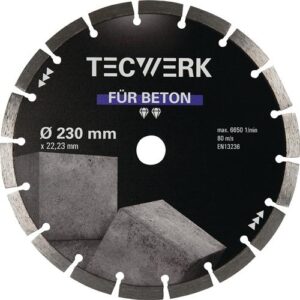 TECWERK Diamanttrennscheibe - 230 mm Bohrung 22,23 mm Segmentbreite 38,5 mm – Bild 1