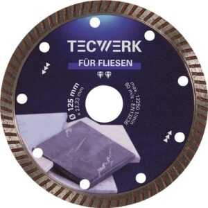 TECWERK Diamanttrennscheibe -  125 mm Bohrung 22,23 mm Segmenth?he 7 mm Segmentst?rke 1,6 mm – Bild 1
