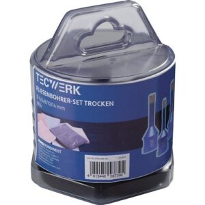 TECWERK Diamant-Fliesenbohrer -  6 mm / 6 mm / 8 mm / 10 mm / 14 mm L?nge 63,5 mm 5-teilig Segmentanzahl 1 – Bild 1