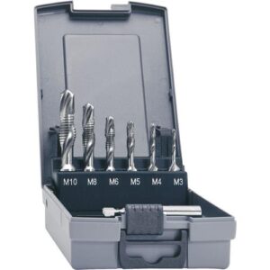 TECWERK Kombigewindebohrer-Satz - M3-M10 7 teilig HSSG Kunststoffkassette – Bild 1