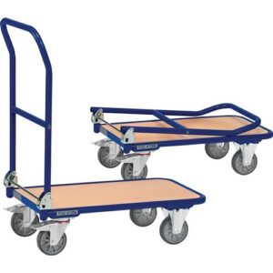 TECWERK Plattformwagen - Ladefl?chen L720xB450 mm Stahlrohr taubenblau, RAL 5014 Trgf. 250 kg – Bild 1