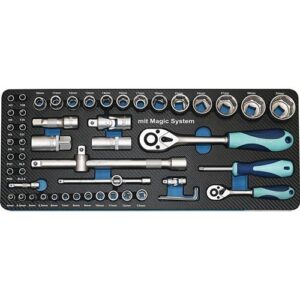 TECWERK Steckschlssel-Satz - 55-teilig 1/4 + 1/2 ? Schlsselweiten 4-32 mm – Bild 1