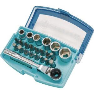 TECWERK Bit-/Steckschlssel-Set - 24-teilig Schlitz/PH/PZD/T/Knarre/6 Nsse – Bild 3